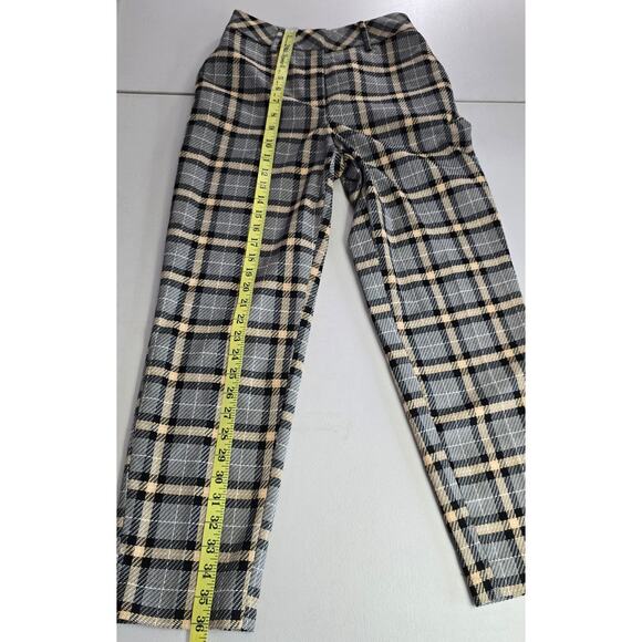 H&M Pants Women's 2 Tan Gray Plaid Ankle Tweed NWT - Picture 11 of 16